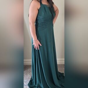 Elegant Teal Sleeveless Evening Gown/ Prom Dress. sz 0
